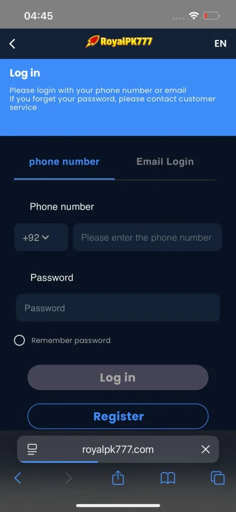 Royal PK777 Game Login