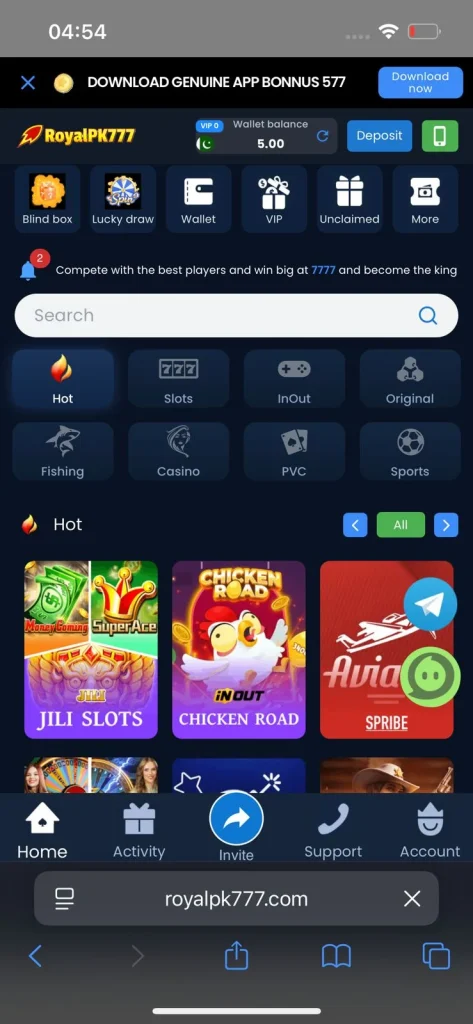 Royal PK777 Game VIP