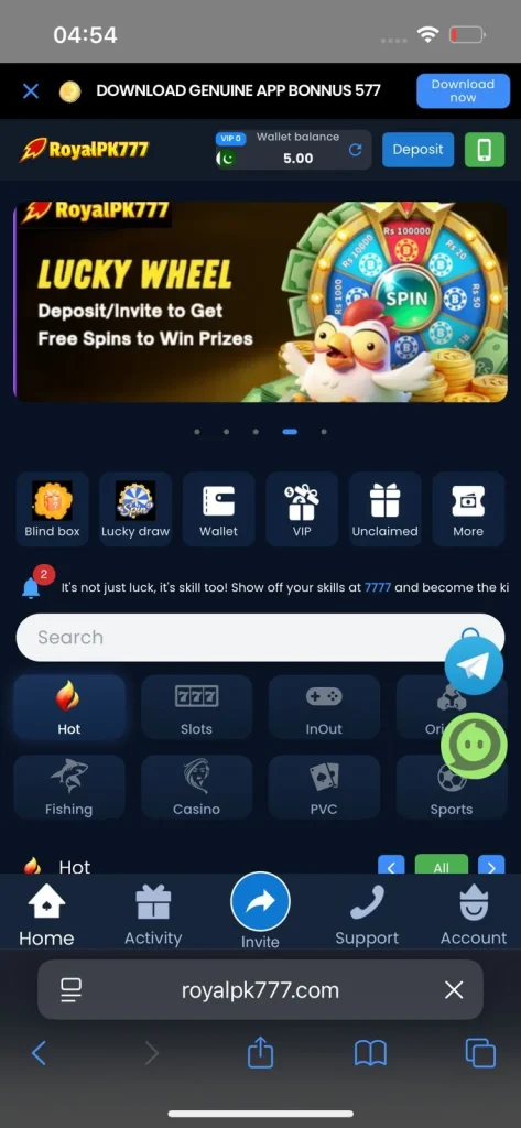 Royal PK777 Game Wheel